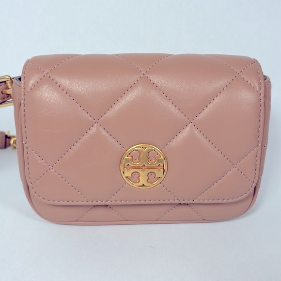 Tory Burch Belt Bag Blush Pink Leather Gold Tone Hardware - Picture 6 of 7